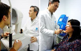 Dr. Manuel Camacho diagnosticando Ojo Seco con Keratograph 5M y aplicando tratamiento con ThermaEye para el ojo seco.
